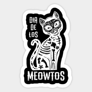 Dia De Los Muertos Cat Lover Sticker